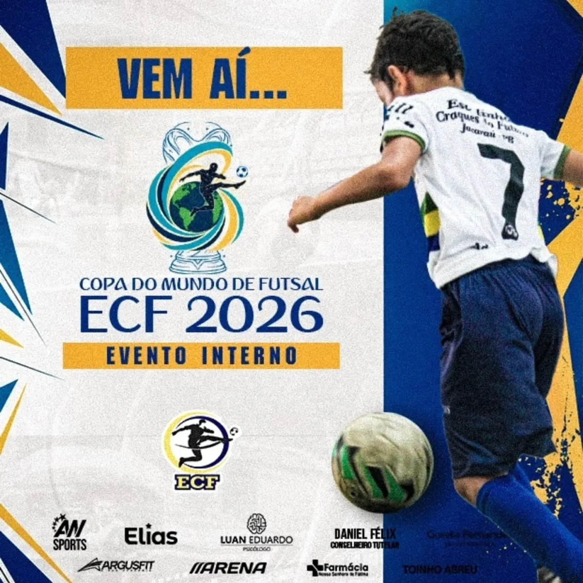 ​Vem aí a Copa do Mundo de Futsal ECF 2026, um evento interno exclusivo para os nossos craques mostr...