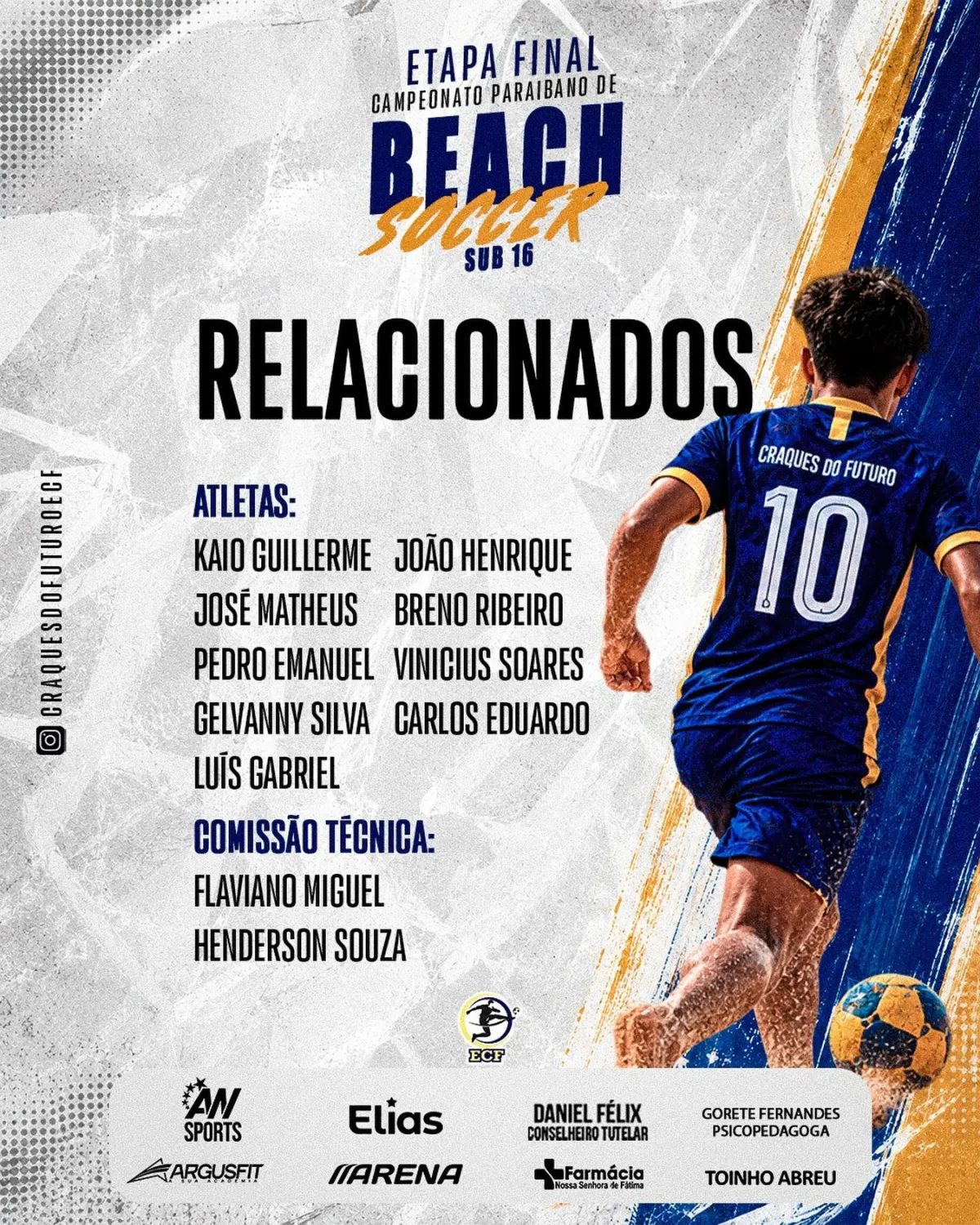 CONVOCADOS PARA A ETAPA FINAL!