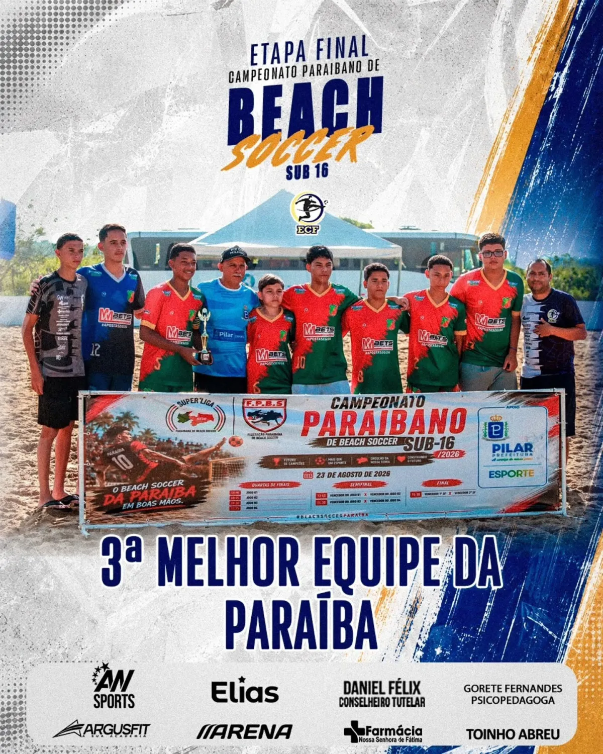 🥉 TERCEIRO LUGAR NA PARAÍBA! 🏆💙💛